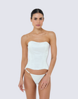 White Satin corset