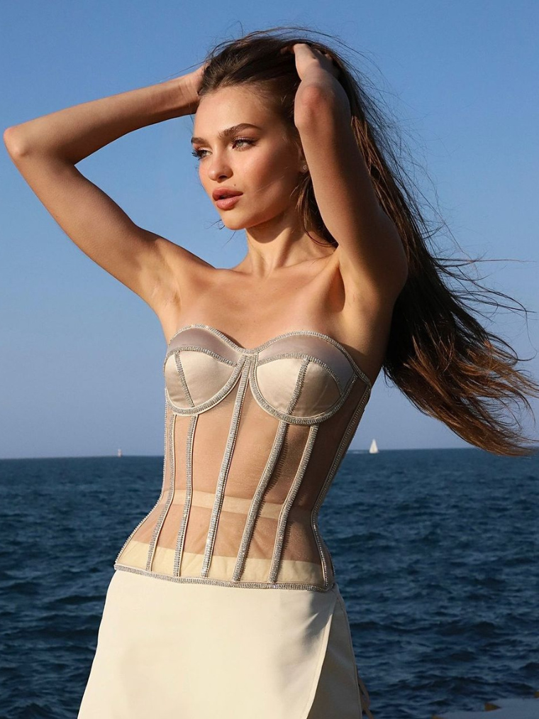 Secret form bra with rhinestones