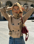 Bershka Cropped Trench Coat