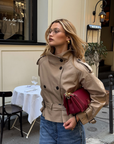 Bershka Cropped Trench Coat