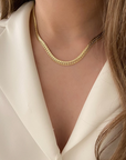 Woven wicker necklace