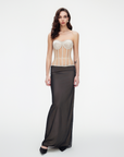 Secret form bra with rhinestones beige
