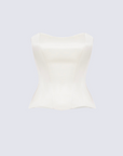 White Satin corset