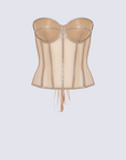 Secret form bra with rhinestones beige