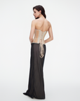 Secret form bra with rhinestones beige