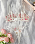 Florrie Embroidered mesh Lingerie Set