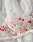 Florrie Embroidered mesh Lingerie Set
