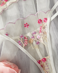 Florrie Embroidered mesh Lingerie Set