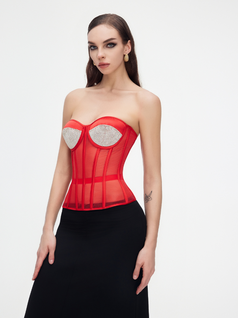 Temptation rhinestones red