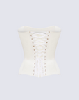 White Satin corset