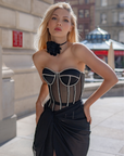 Secret form bra with rhinestones