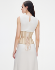 Cape with rhinestones beige