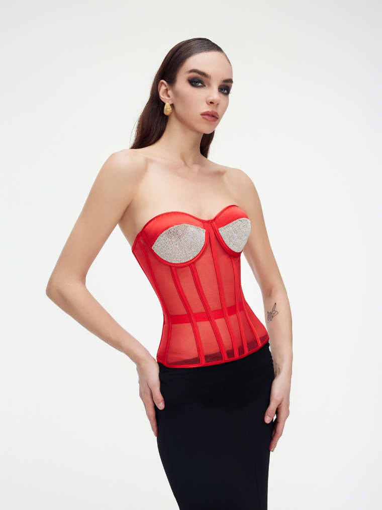 Temptation rhinestones red