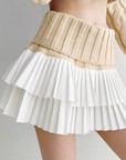 Knitted patchwork skirt