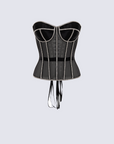 Secret form bra with rhinestones