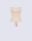 Beige Satin corset