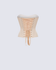 Beige Satin corset