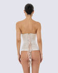Beige Satin corset