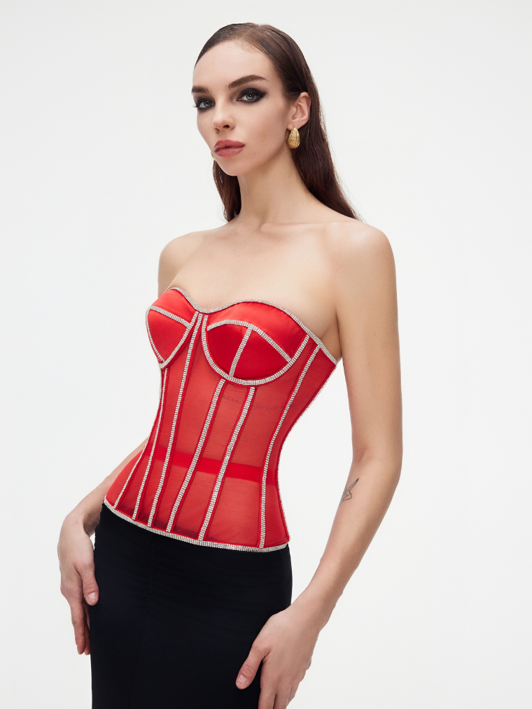 Secret form bra with rhinestones