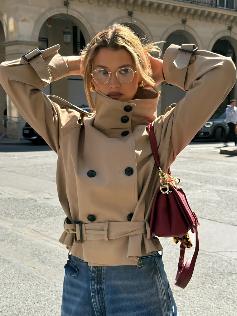 Athena Cropped Trench Coat