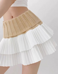 Knitted patchwork skirt