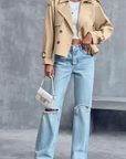 Bershka Cropped Trench Coat