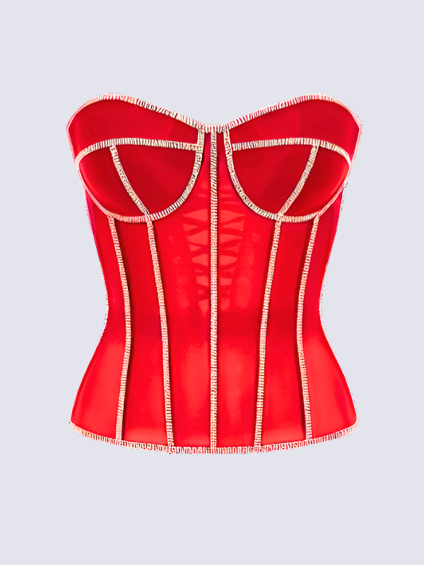 Secret form bra with rhinestones red – Perfect Corset NY Clothing