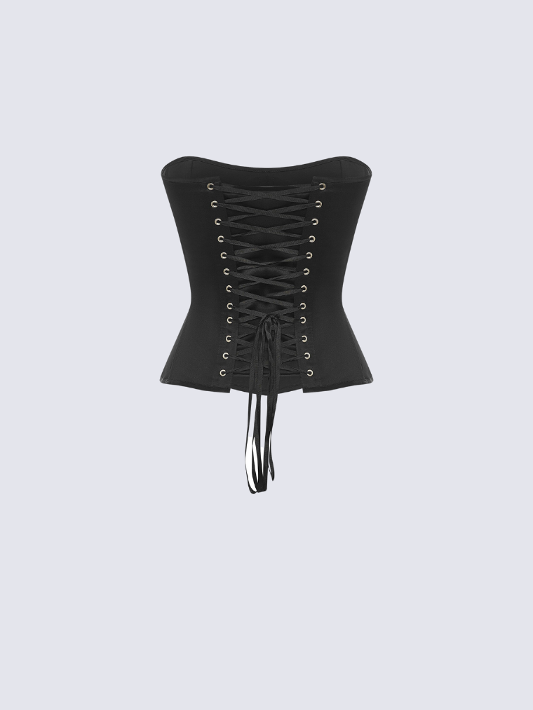 Satin corset