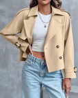 Bershka Cropped Trench Coat