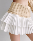 Knitted patchwork skirt