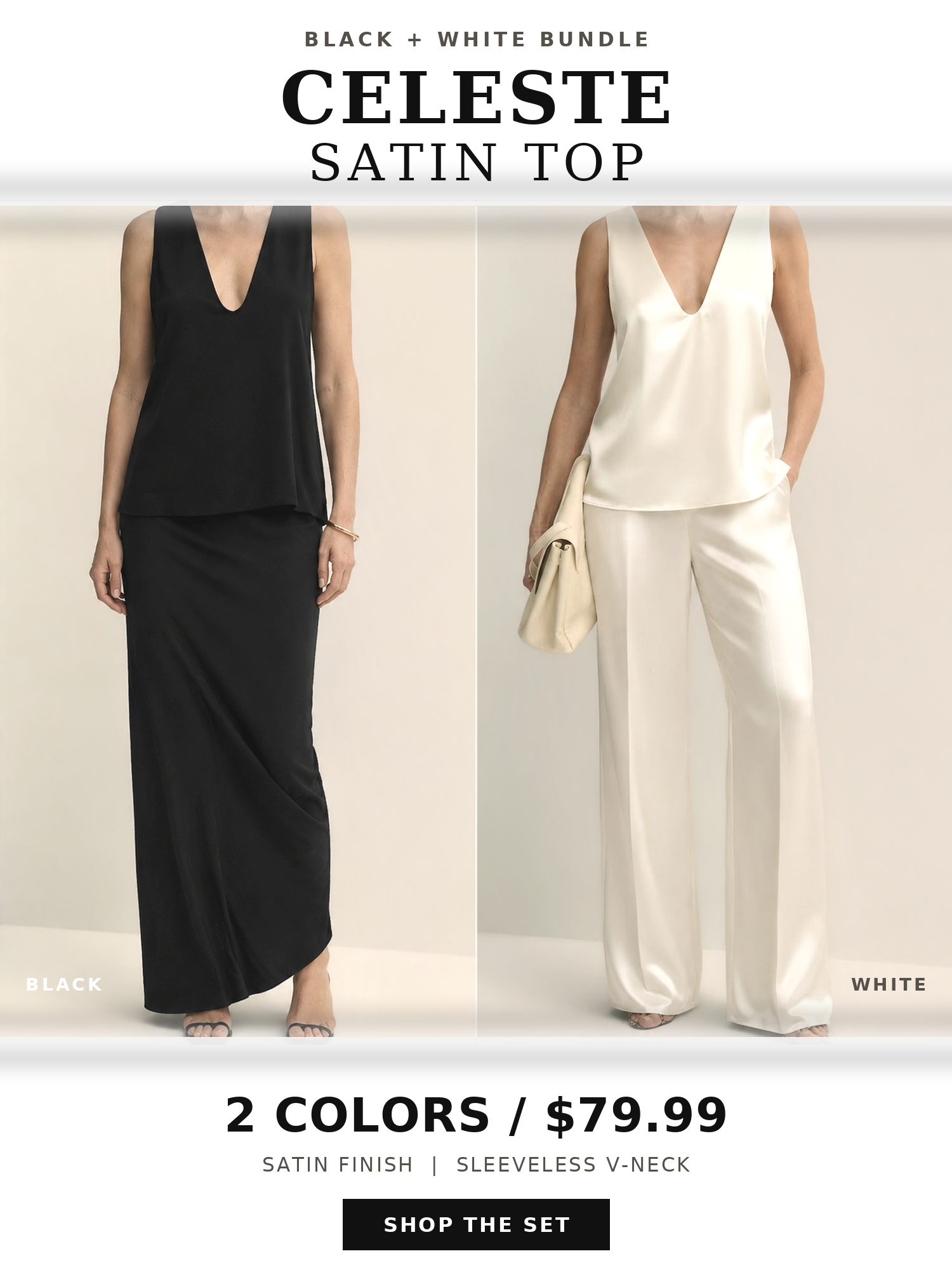 Celeste Satin Top