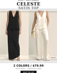 Celeste Satin Top